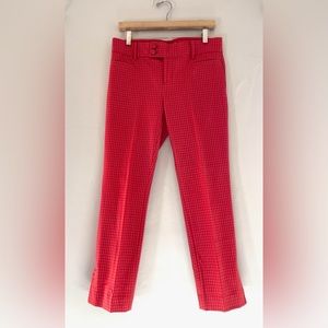 ANTHROPOLOGIE The Essential Slim Women’s 6 Red White Plaid Pants
